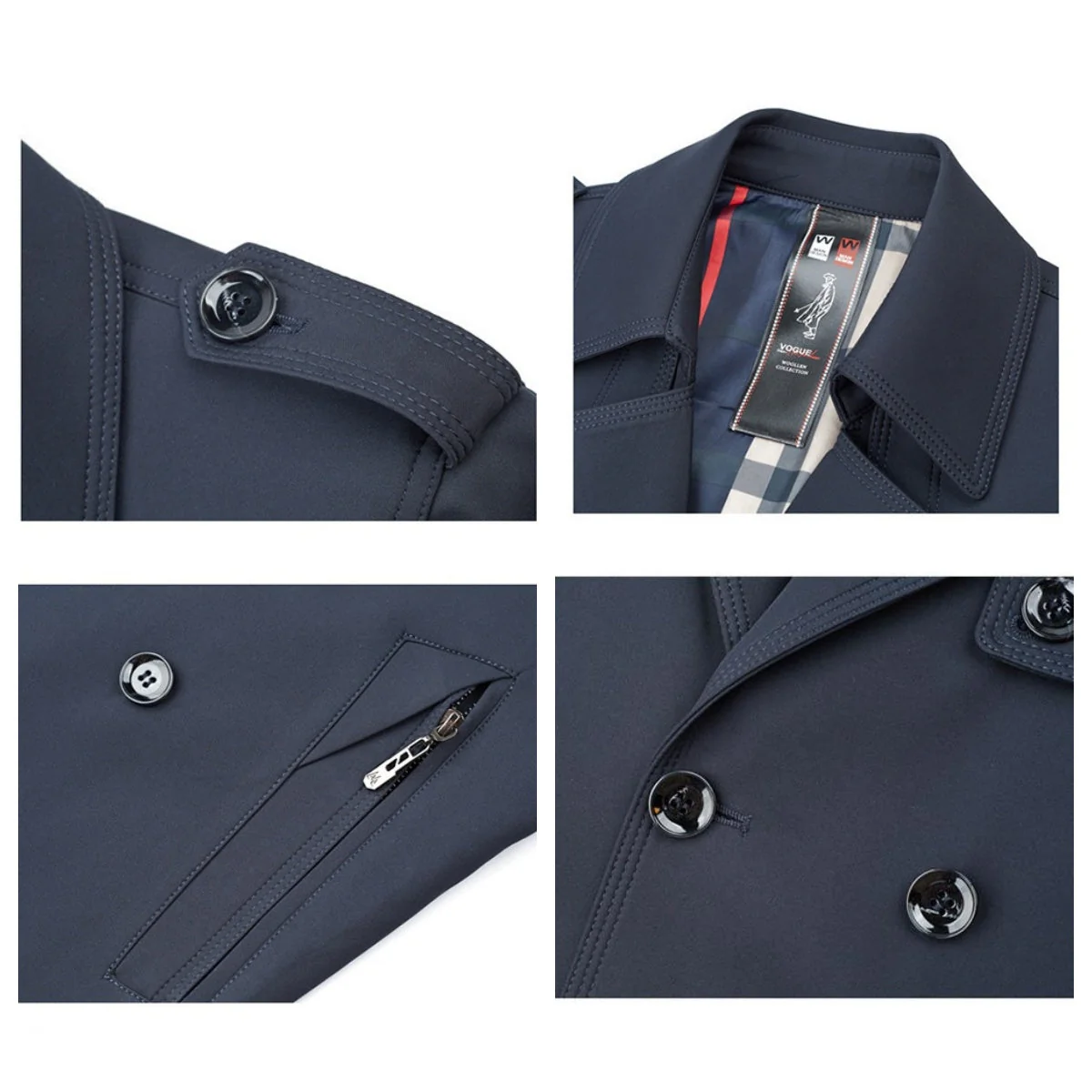 📢📢-60% : Plus que 3 heures !⏰⏰-Veste Coupe-Vent Double Boutonnée pour Hommes - Image 9