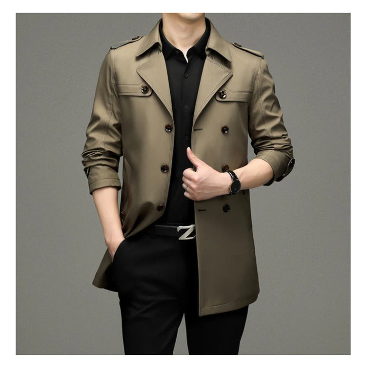 Veste Coupe-Vent Double Boutonnée pour Hommes - Image 5