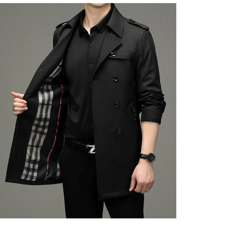 Veste Coupe-Vent Double Boutonnée pour Hommes - Image 6