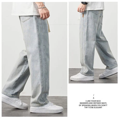 📢📢60 % de réduction !!! ✨Jeans droits amples pour hommes - Image 5