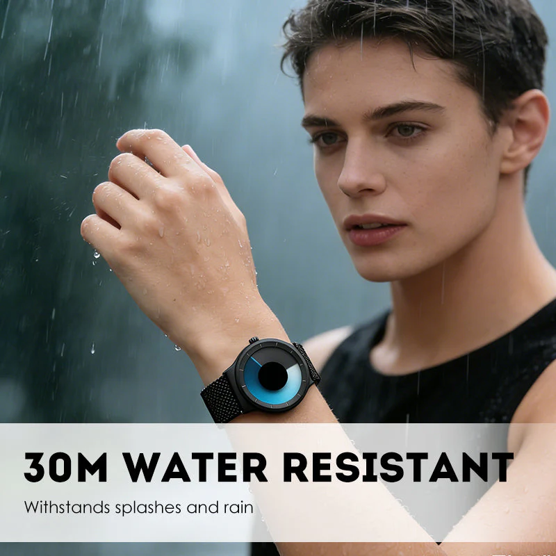 Montre quartz minimaliste imperméable sans aiguilles pour homme - Image 3