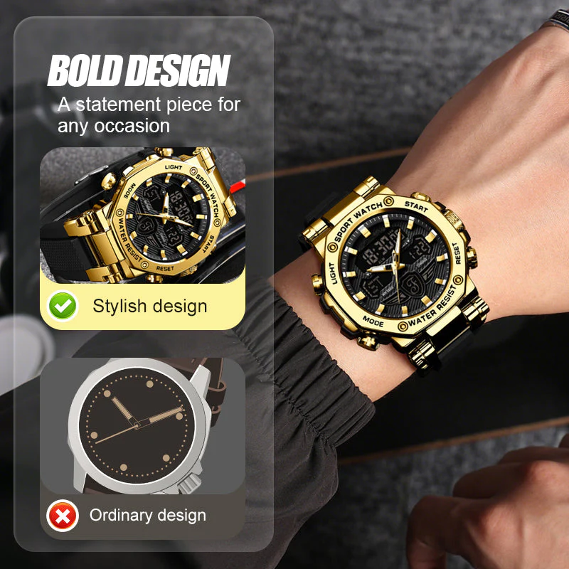 📢📢60 % de réduction !! ⏰Montre multifonction imperméable et lumineuse pour homme - Image 3