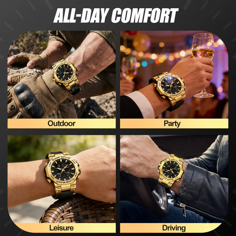 📢📢60 % de réduction !! ⏰Montre multifonction imperméable et lumineuse pour homme - Image 6