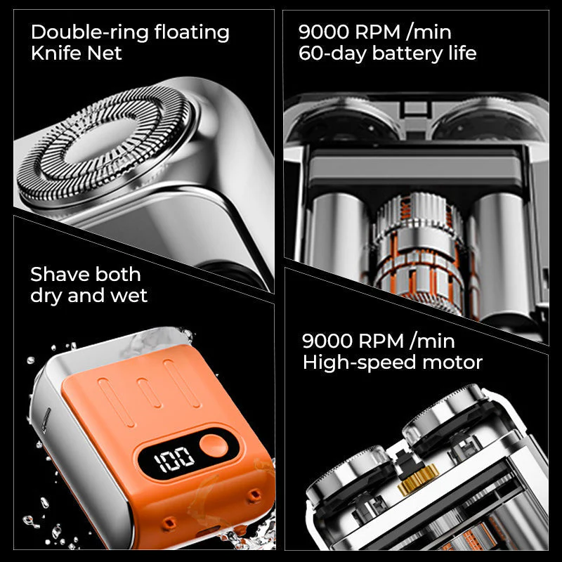 🏆🙍♂️66% de réduction pour une durée limitée pendant l'événement✨Men's Portable Mini Rotary Electric Shaver - Image 3