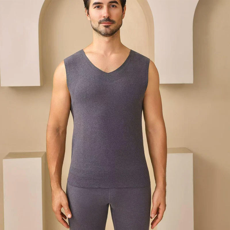 📢📢50% DE RÉDUCTION !!!✨Gilet thermique uni sans coutures pour homme - Image 10