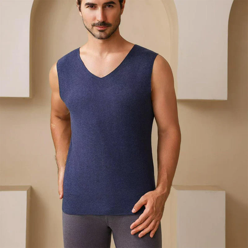 📢📢50% DE RÉDUCTION !!!✨Gilet thermique uni sans coutures pour homme - Image 11