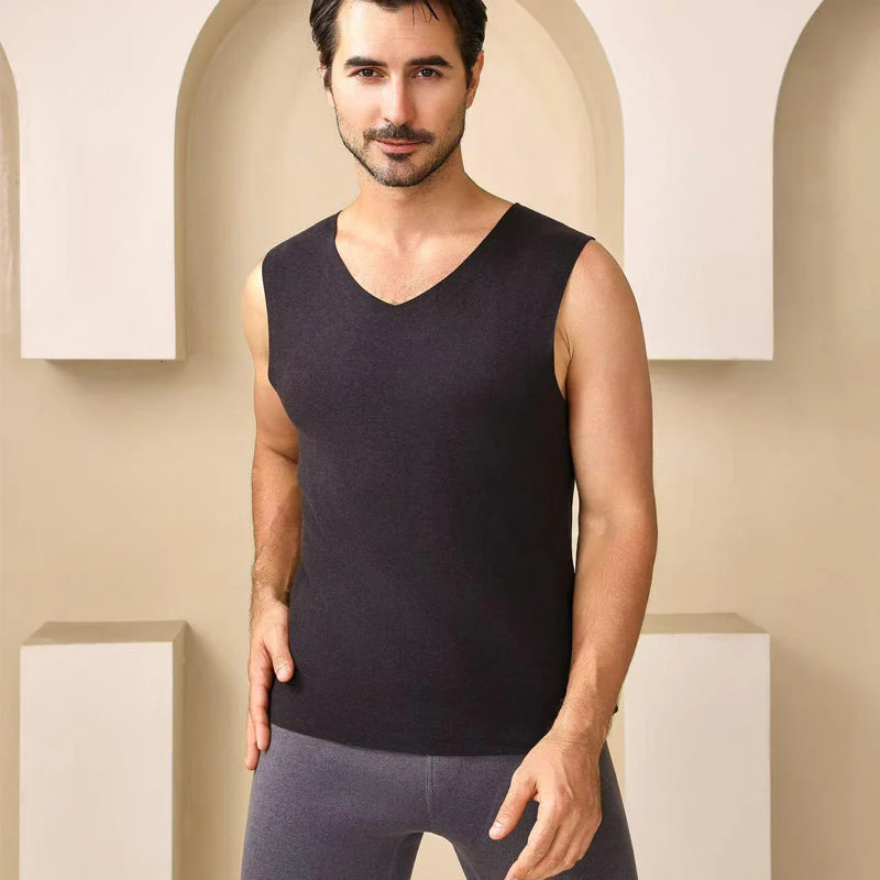 📢📢50% DE RÉDUCTION !!!✨Gilet thermique uni sans coutures pour homme - Image 12