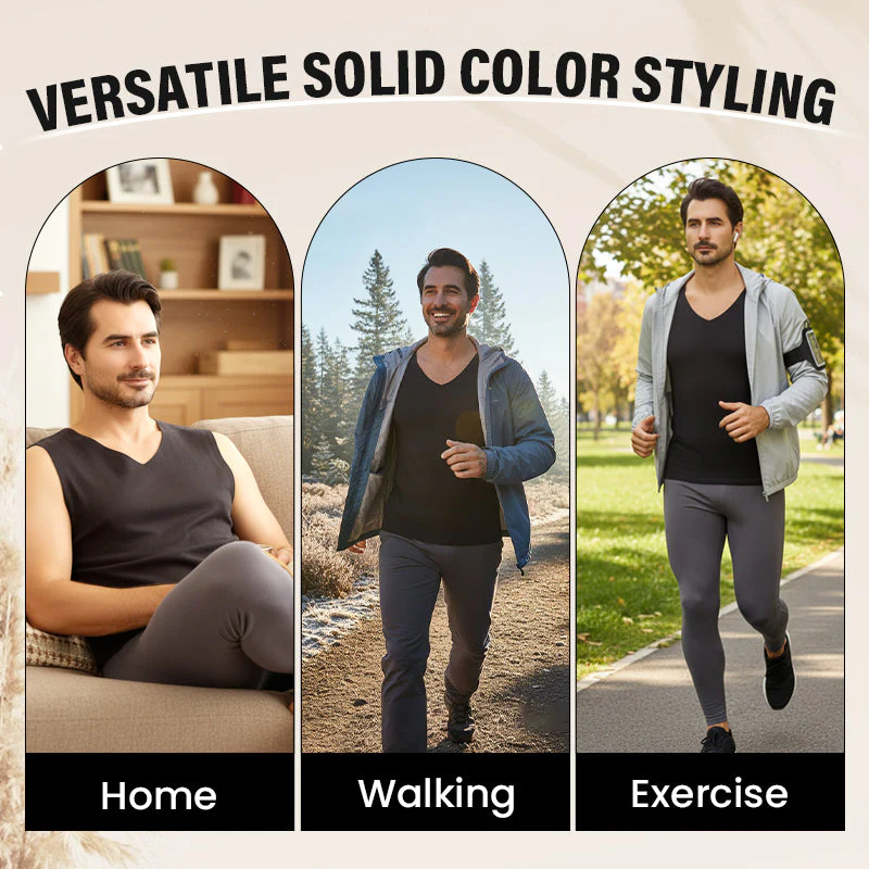 📢📢50% DE RÉDUCTION !!!✨Gilet thermique uni sans coutures pour homme - Image 6