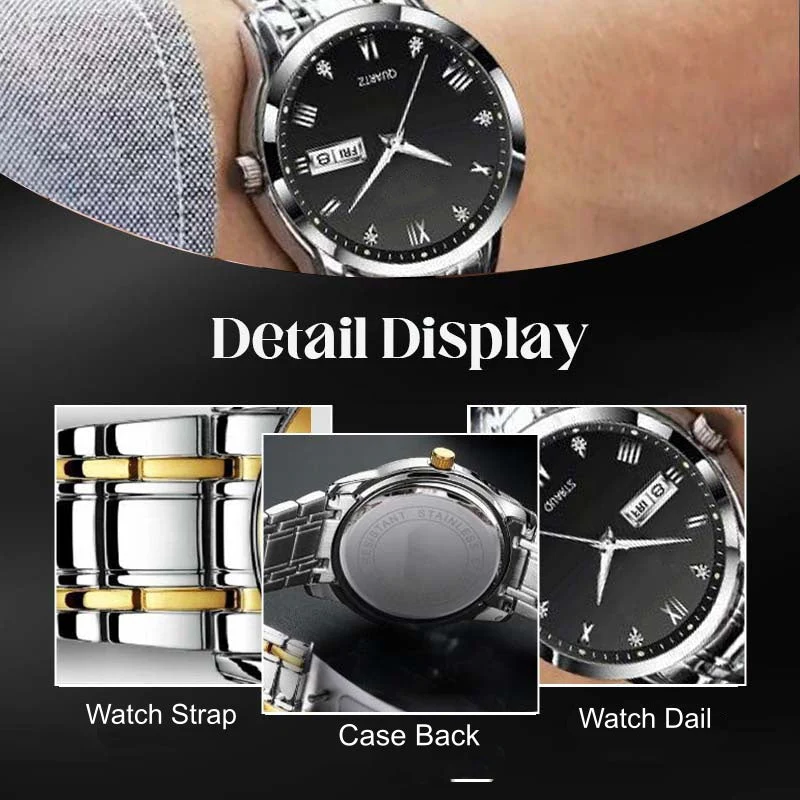 📢📢60 % de réduction !!!🎅Montre lumineuse imperméable bicolore pour homme - Image 6
