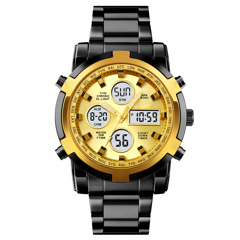 📢📢50 %  DE RÉDUCTION !! ⏰Montres analogiques-numériques militaires étanches pour hommes - Image 11