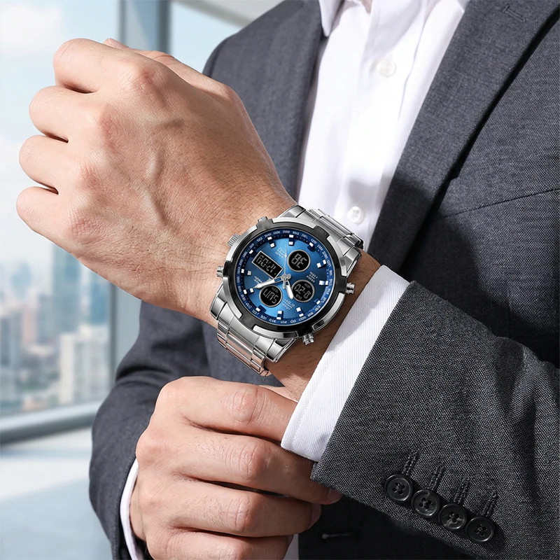 📢📢50 %  DE RÉDUCTION !! ⏰Montres analogiques-numériques militaires étanches pour hommes - Image 2
