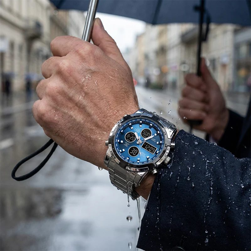 📢📢50 %  DE RÉDUCTION !! ⏰Montres analogiques-numériques militaires étanches pour hommes - Image 4
