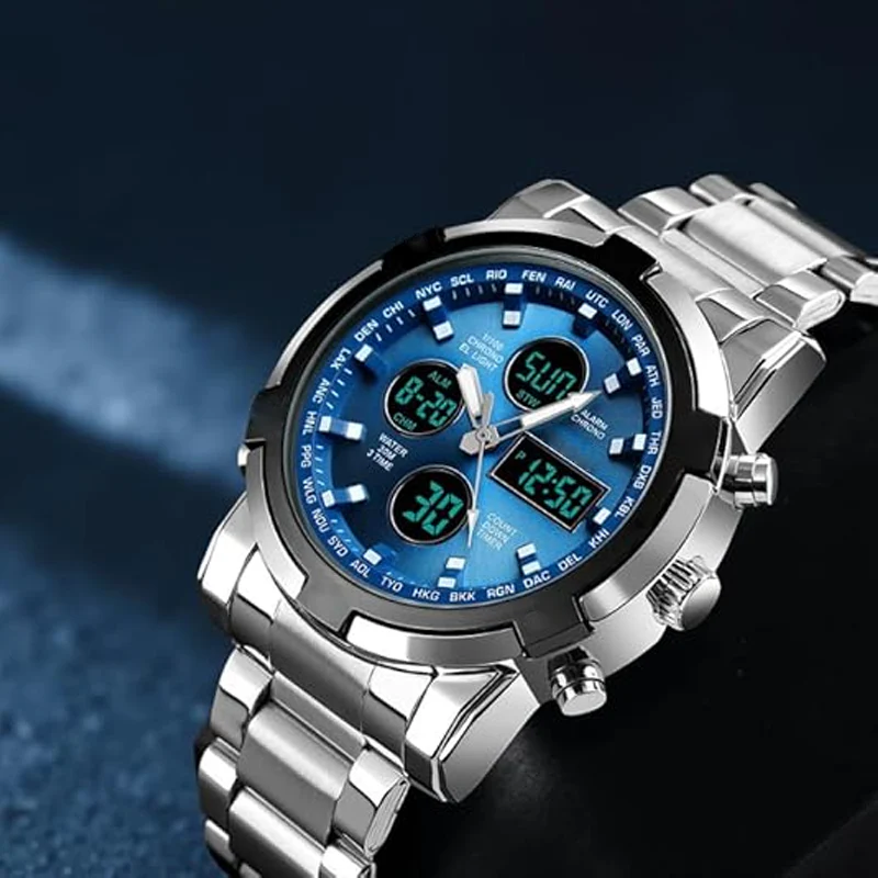 📢📢50 %  DE RÉDUCTION !! ⏰Montres analogiques-numériques militaires étanches pour hommes - Image 5