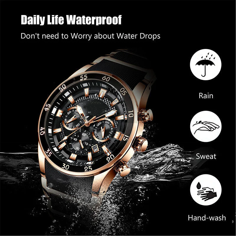 âRemise de 60% de la valeurđ„Montre Ă quartz multifonctionnelle Ă©tanche pour hommes - Image 4