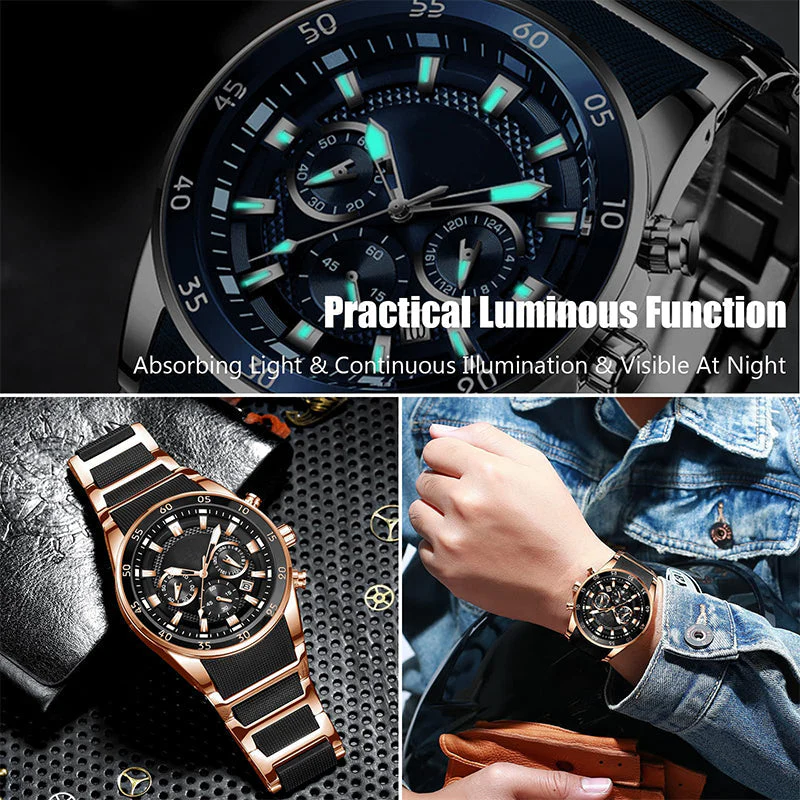 âRemise de 60% de la valeurđ„Montre Ă quartz multifonctionnelle Ă©tanche pour hommes - Image 6