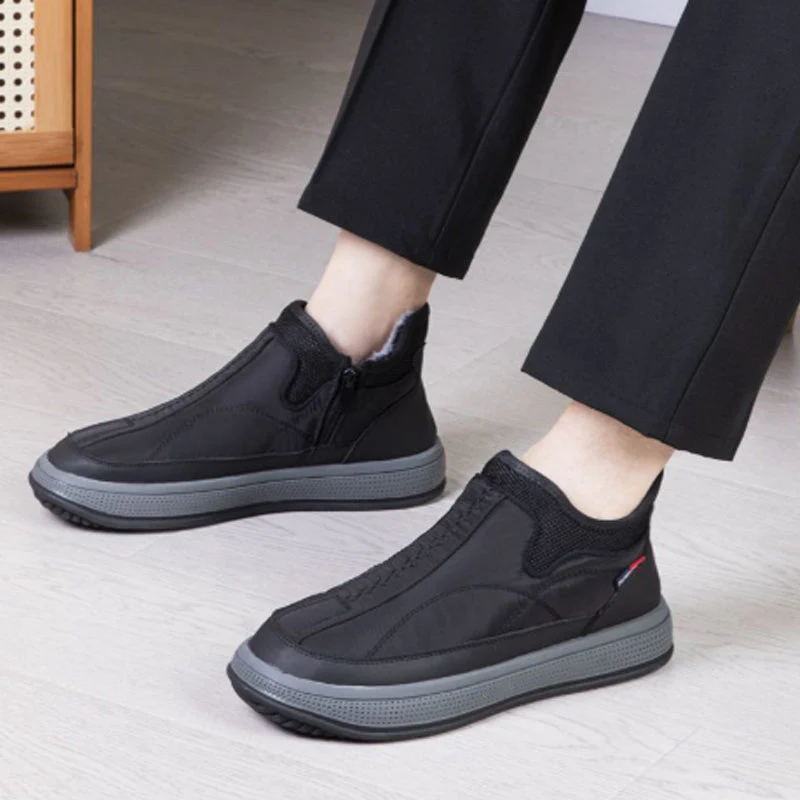 📢📢60 % de réduction !!!🎅Bottes de neige imperméables pour hommes avec fermeture éclair latérale - Image 4