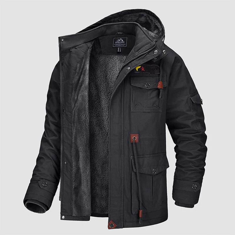 📢📢50% DE RÉDUCTION !!! ✨Veste Militaire Hiver Homme - 100% Coton, 7 Poches, Capuche Amovible, Idéal pour Activités Extérieures 🧥❄️ - Image 10
