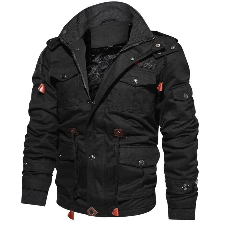 📢📢50% DE RÉDUCTION !!! ✨Veste Militaire Hiver Homme - 100% Coton, 7 Poches, Capuche Amovible, Idéal pour Activités Extérieures 🧥❄️ - Image 12