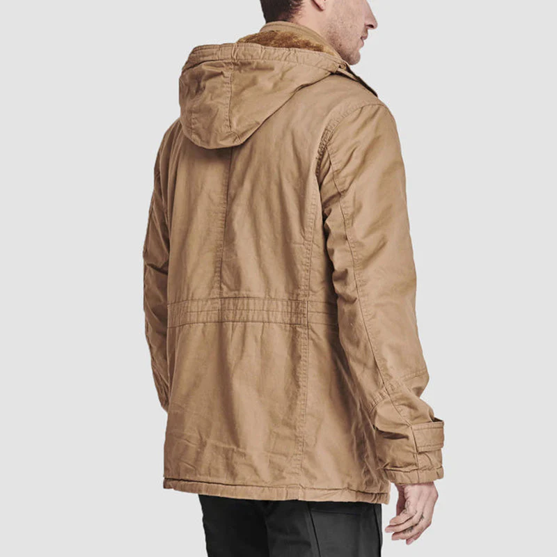📢📢50% DE RÉDUCTION !!! ✨Veste Militaire Hiver Homme - 100% Coton, 7 Poches, Capuche Amovible, Idéal pour Activités Extérieures 🧥❄️ - Image 3