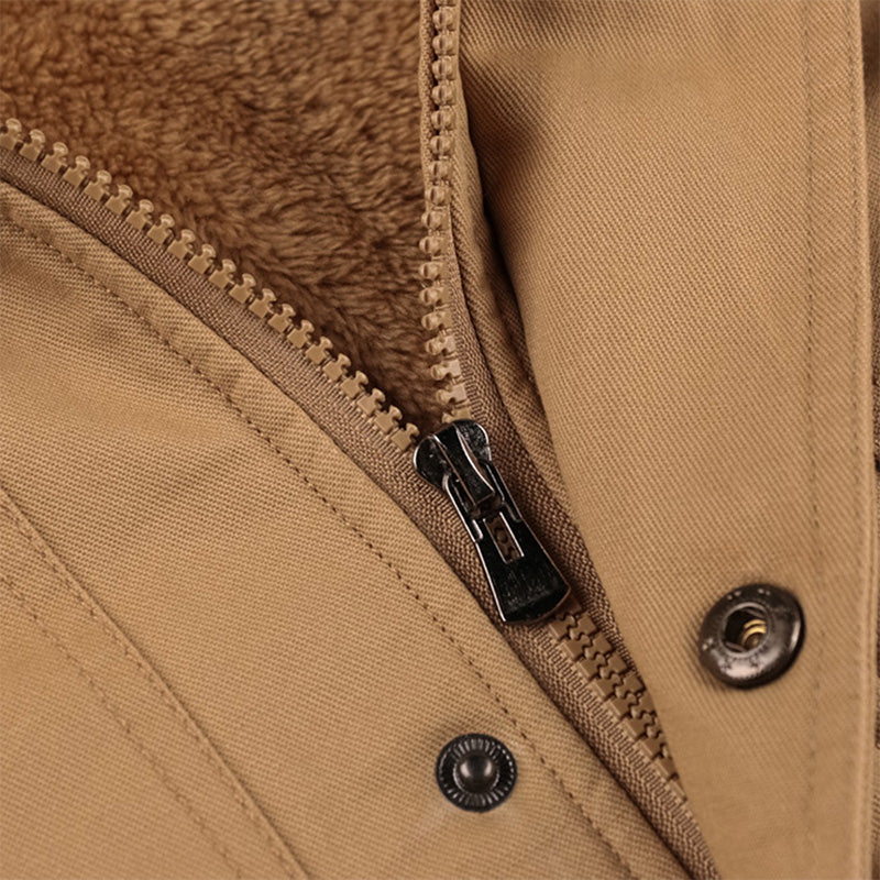 📢📢50% DE RÉDUCTION !!! ✨Veste Militaire Hiver Homme - 100% Coton, 7 Poches, Capuche Amovible, Idéal pour Activités Extérieures 🧥❄️ - Image 6