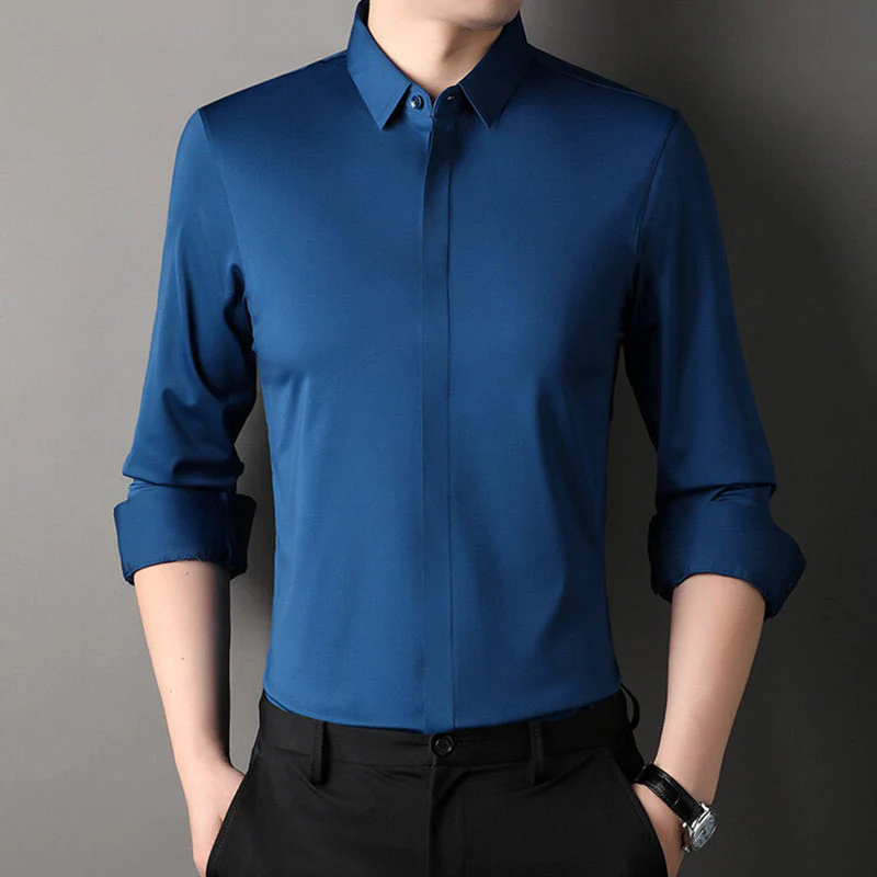 📢📢50 % de réduction !!!✨Chemise Habillée Extensible Infroissable pour Hommes - Image 10