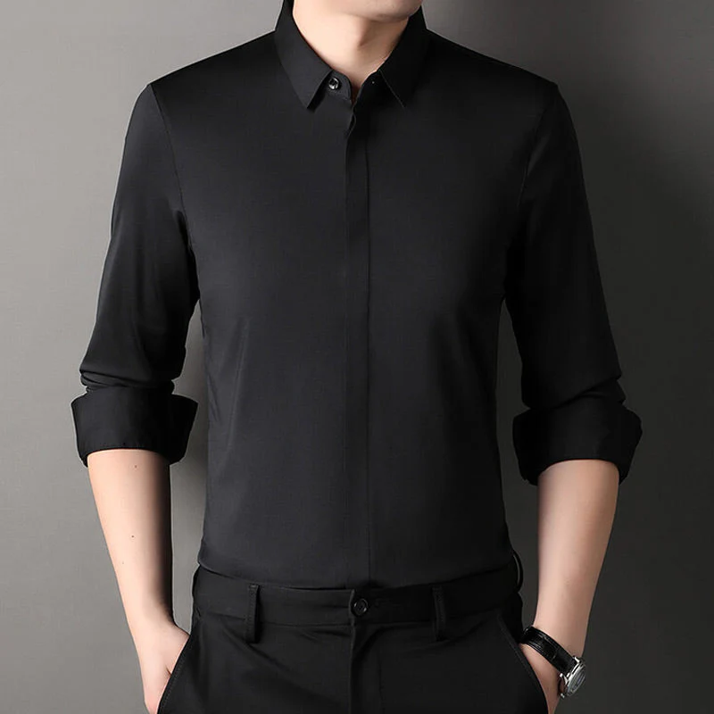 📢📢50 % de réduction !!!✨Chemise Habillée Extensible Infroissable pour Hommes - Image 12