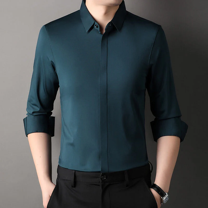 📢📢50 % de réduction !!!✨Chemise Habillée Extensible Infroissable pour Hommes - Image 13