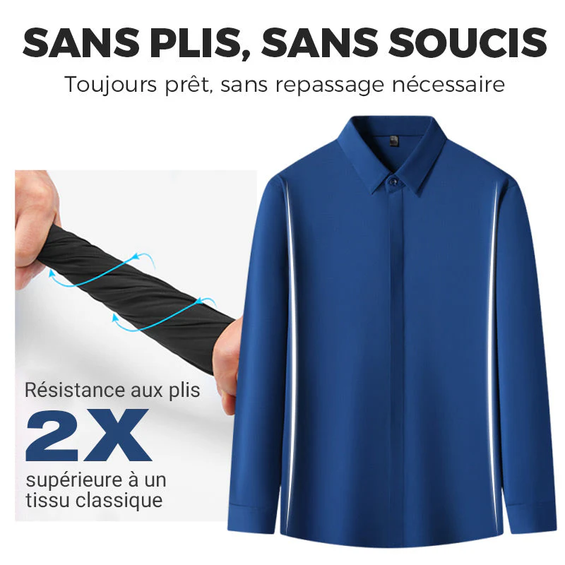 📢📢50 % de réduction !!!✨Chemise Habillée Extensible Infroissable pour Hommes - Image 3