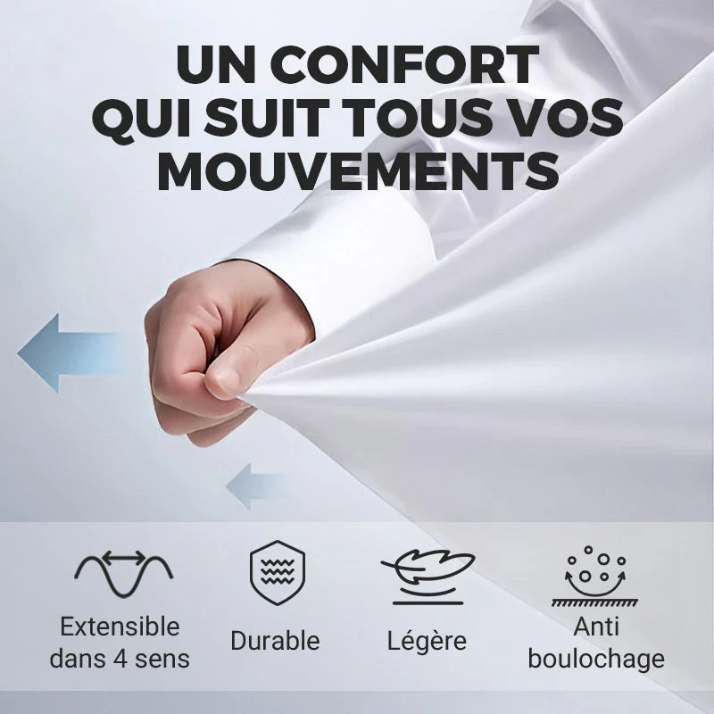 📢📢50 % de réduction !!!✨Chemise Habillée Extensible Infroissable pour Hommes - Image 4