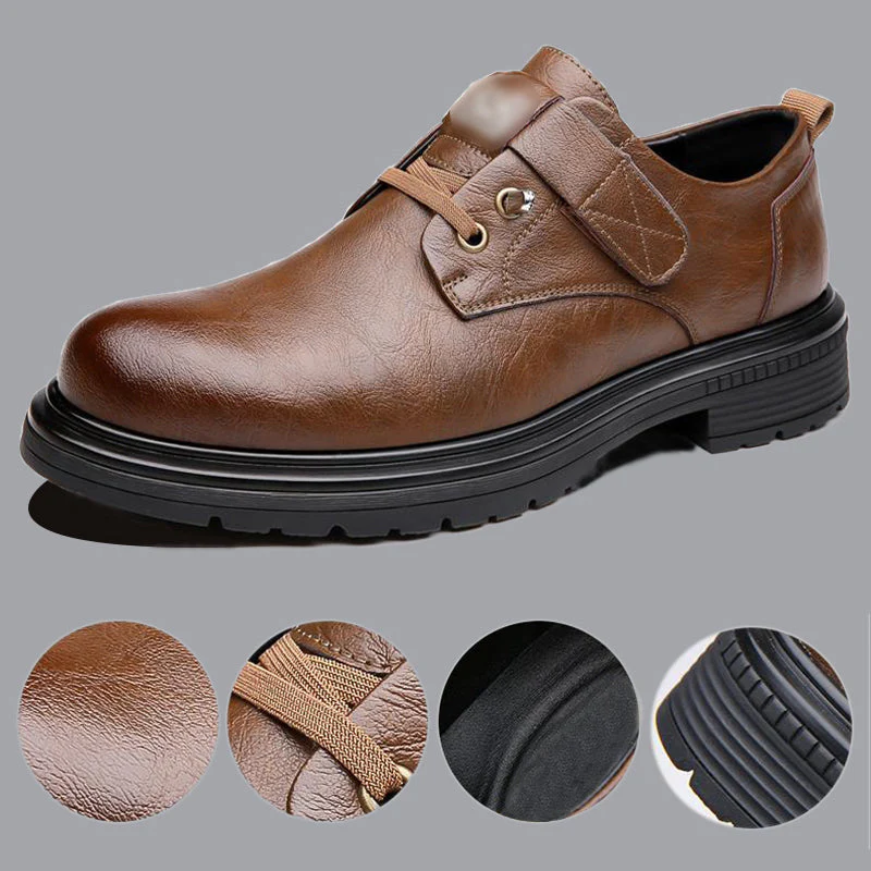 📢📢73 % de réduction!!!📍Chaussures Rétro Respirantes en PU Cuir à Semelle Souple pour Hommes - Image 5