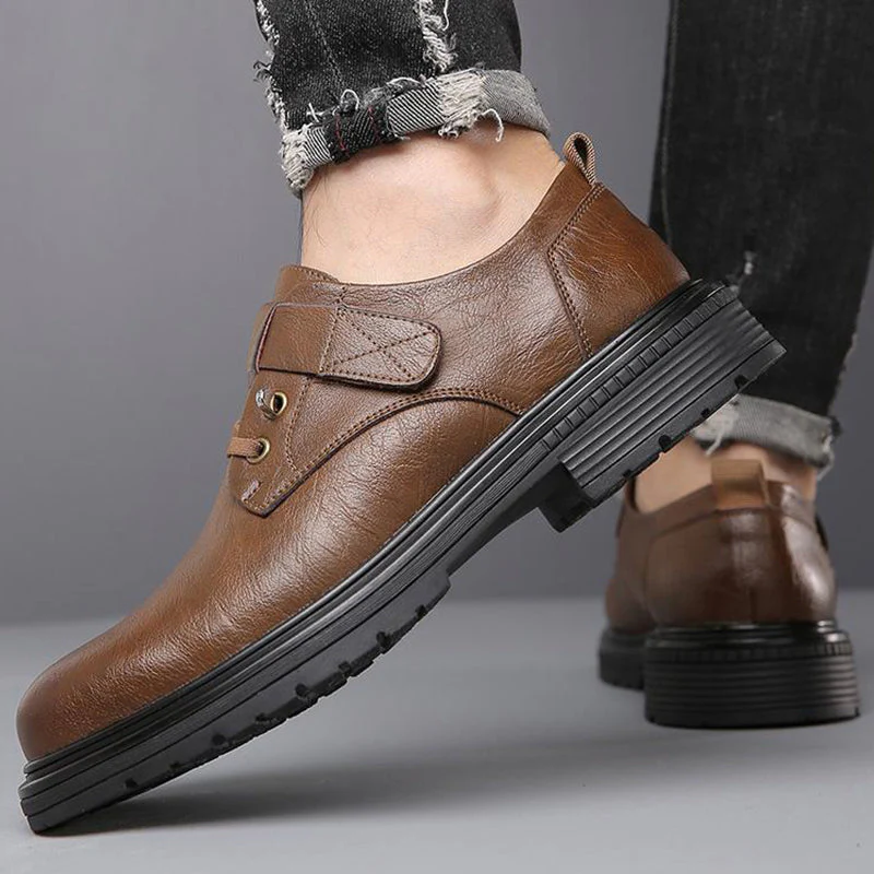 📢📢73 % de réduction!!!📍Chaussures Rétro Respirantes en PU Cuir à Semelle Souple pour Hommes - Image 6
