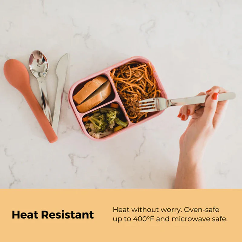 Microwave-Safe Compartmentalized Silicone Lunch Box - Image 4