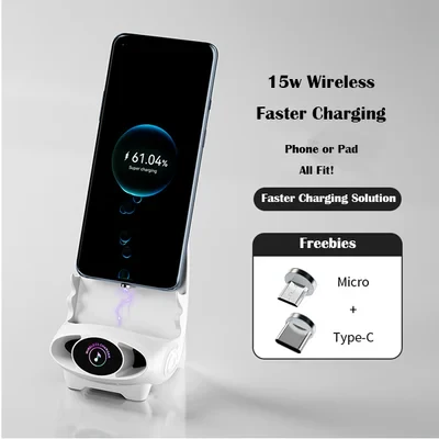 đ± 50% DE RĂDUCTION ! ⥠Support de TĂ©lĂ©phone Multifonction sans Fil - Charge Rapide 15W + Support RĂ©glable pour Mini Chaise/Voiture/Bureau đȘđ - Image 8