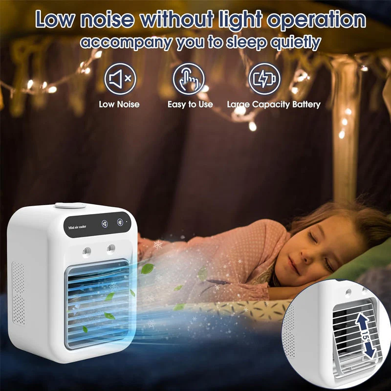 🏆Promotion d'été d'une durée limitée 65% de réduction✨❄️Mini climatiseur portable avec refroidisseur et humidificateur - Image 5