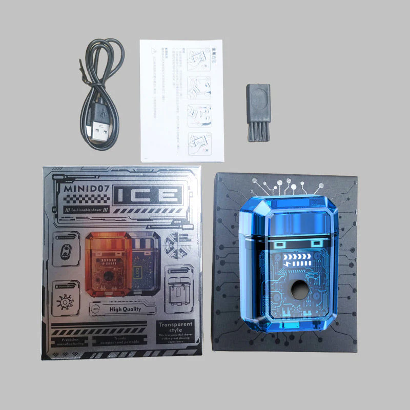 🎁 Vente chaude - 50% de réduction 😍 Mini corps transparent double tête magnétique rasoir électrique - Image 11