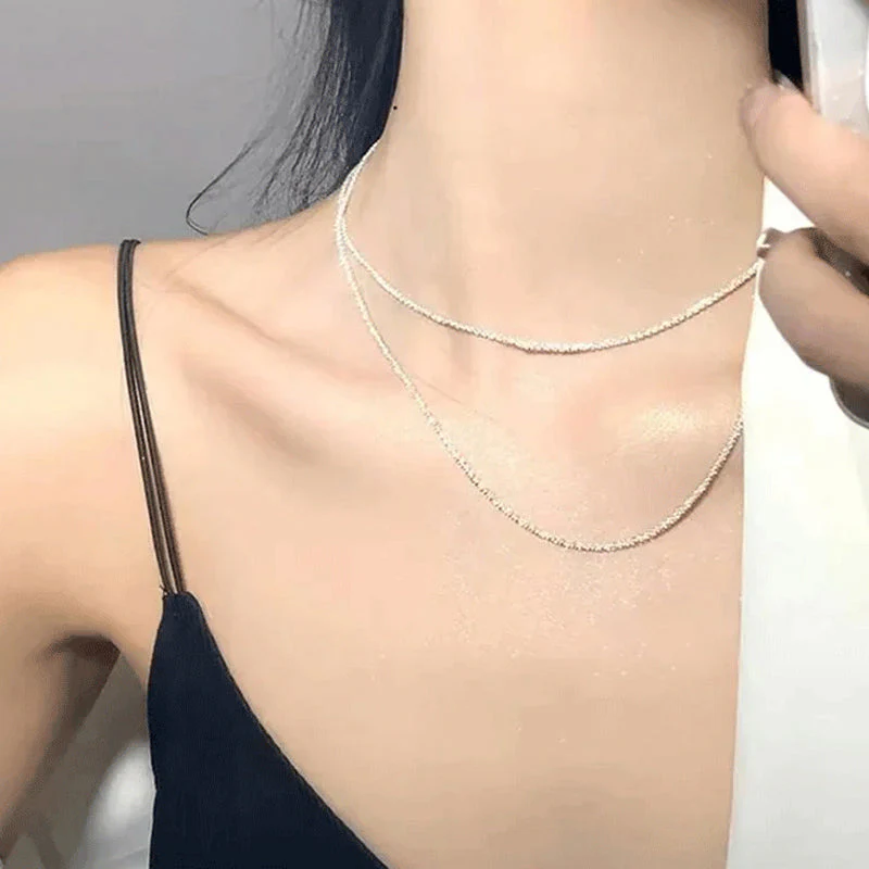 Chaîne fine minimaliste étincelante - Image 9