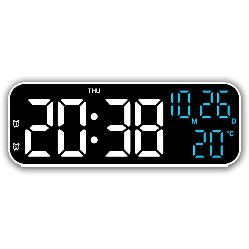 📢📢50 % de réduction !! ⏰ Moniteur intelligent de pièce – Réveil LED avec température, double alarme & affichage clair pour chambre/bureau 🌡️🌙 - Image 2