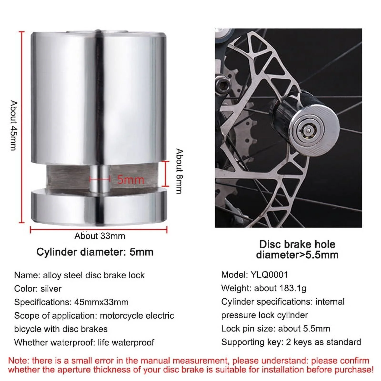 🔒Serrure à disque antivol pour motocyclett - Image 6