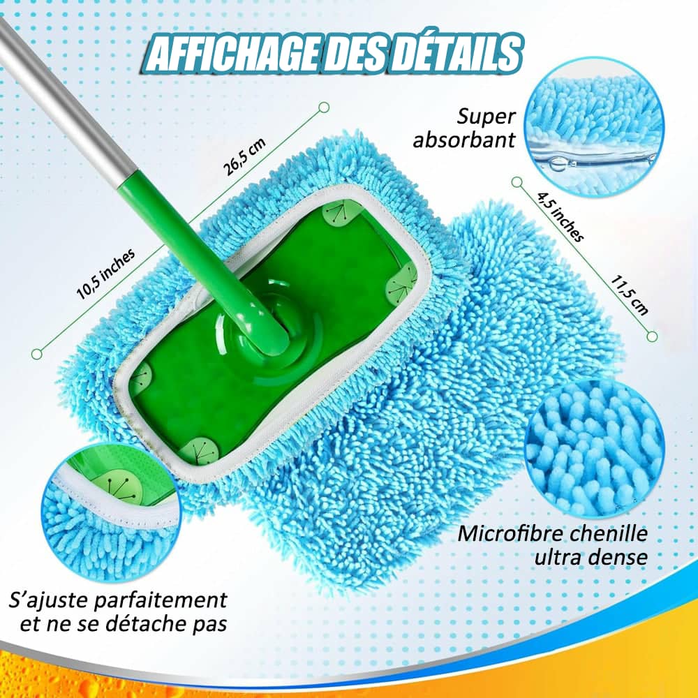 🏠VENTE CHAUDE 60 % de réduction 🔥 Tampons de vadrouille réutilisables(Achetez-en 3, livraison gratuite) - Image 3