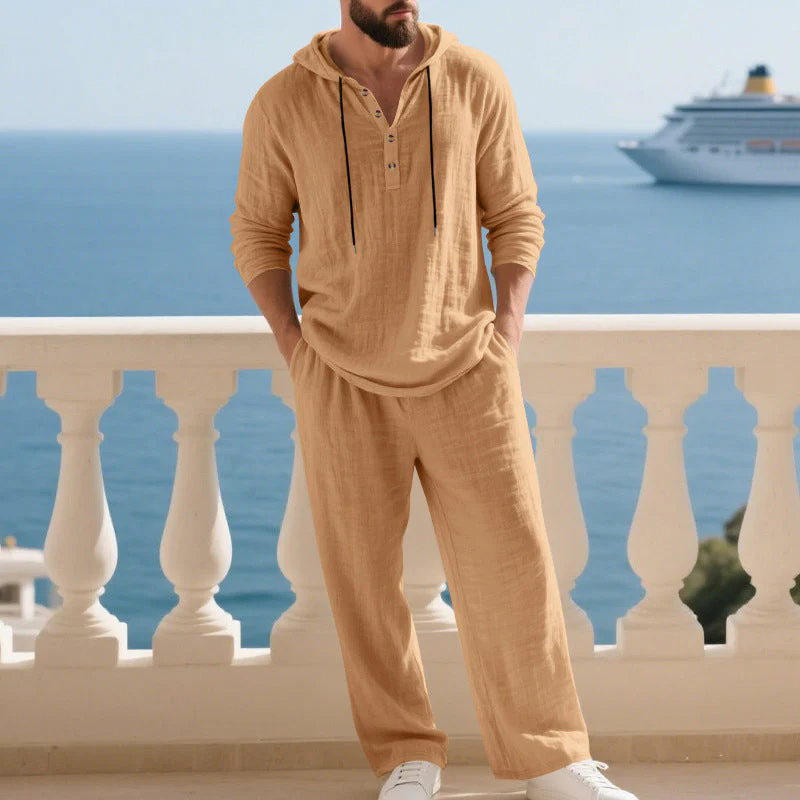 📣🎊Ensemble 2 pièces pour homme : haut à capuche ample et décontracté et pantalon - Image 11