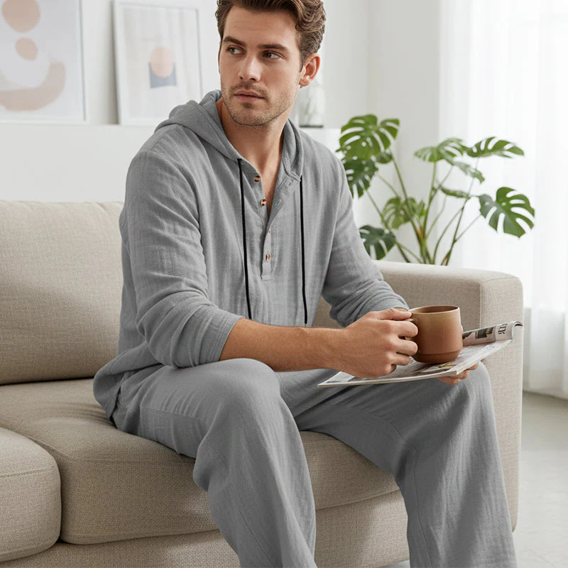 📣🎊Ensemble 2 pièces pour homme : haut à capuche ample et décontracté et pantalon - Image 6
