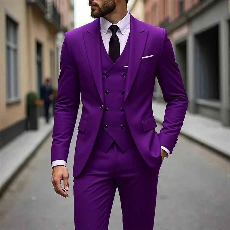 Costume 3 pièces coupe slim pour homme - Image 14