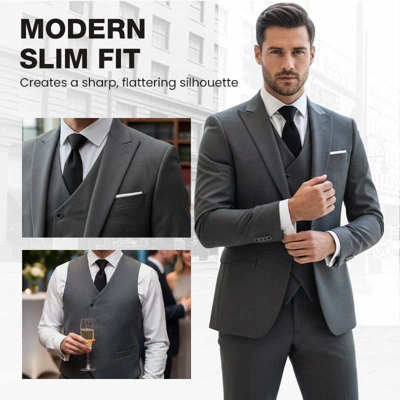 Costume 3 pièces coupe slim pour homme - Image 2