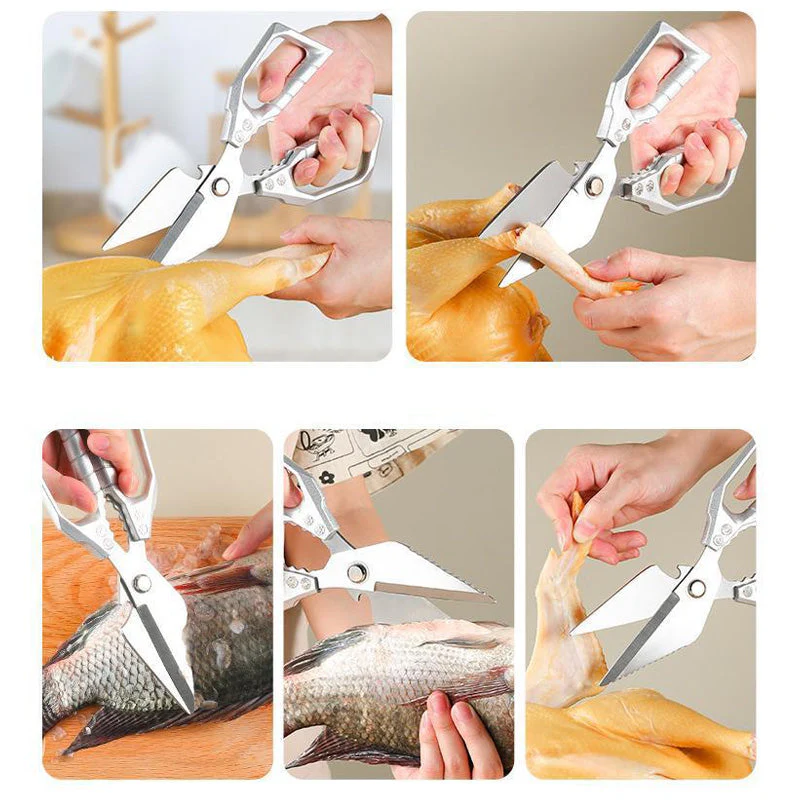 📢📢50 % de réduction !!!✨Ciseaux de cuisine multifonctionnels et résistants✂️🦴 - Image 3
