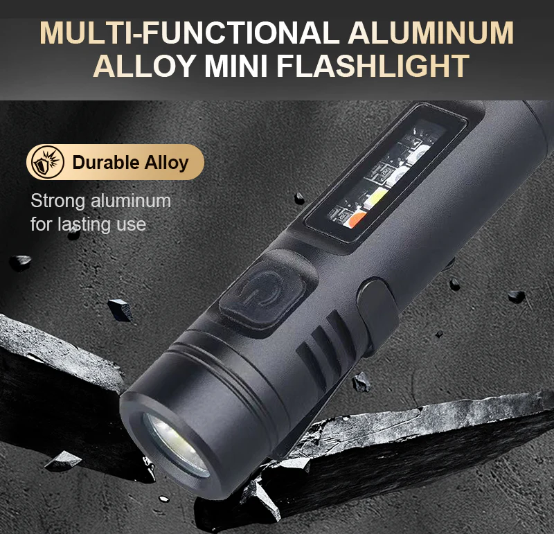 đ„Stock limitĂ© disponible 50 % DE RĂDUCTIONđ„đ„Mini lampe torche multifonctionnelle en alliage d'aluminium