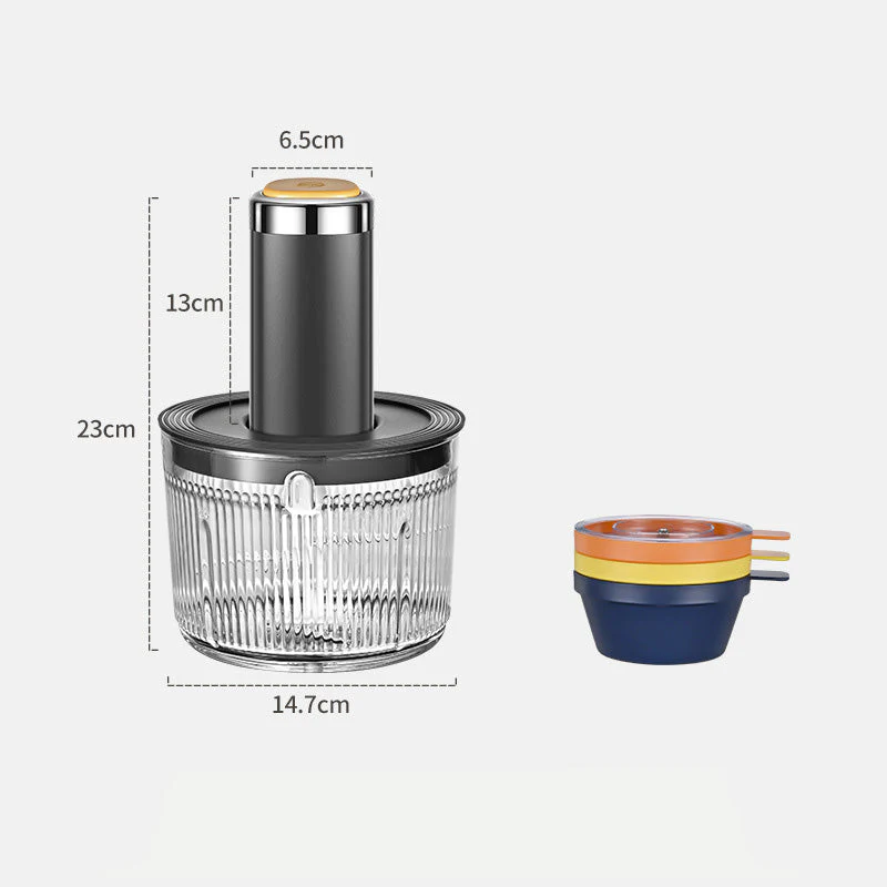 💥2025 ventes chaudes💥Hachoir à viande électrique multifonctionnel 3 bols - Image 12