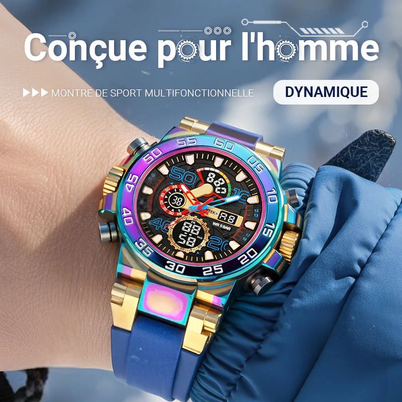 📢📢60% DE RÉDUCTION !!! 🎅Montre digitale multifonctionnelle LED étanche