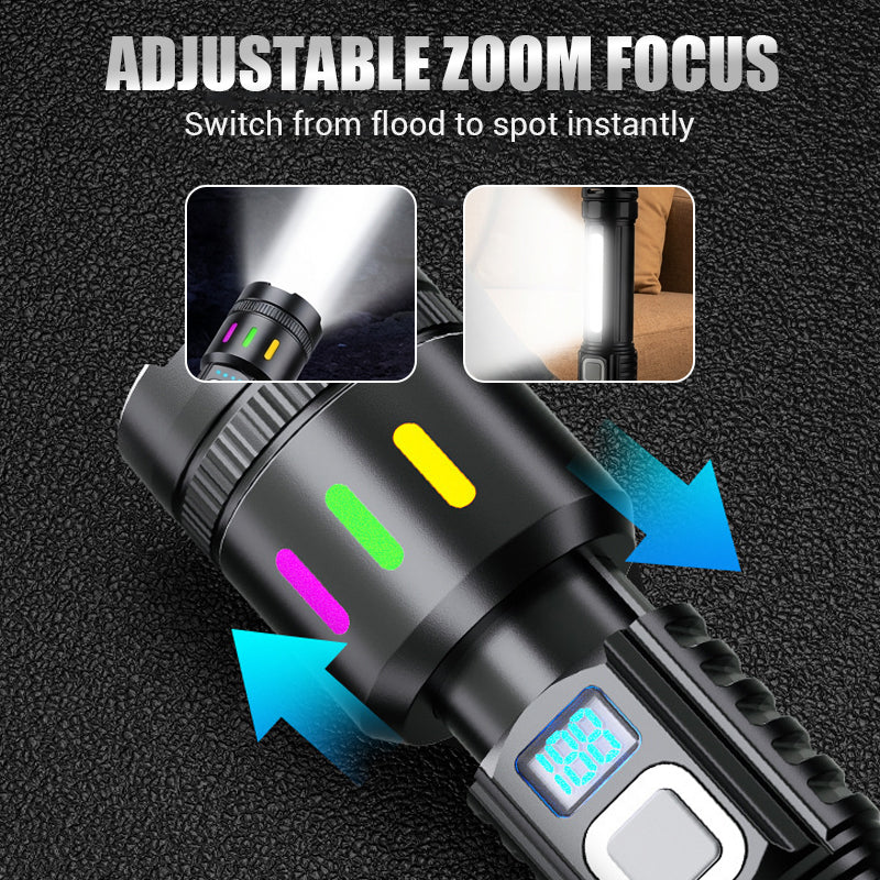📢📢2 acheter 1 gratuit⏰Lampe de poche LED zoom multifonctionnelle avec affichage de la puissance - Image 8
