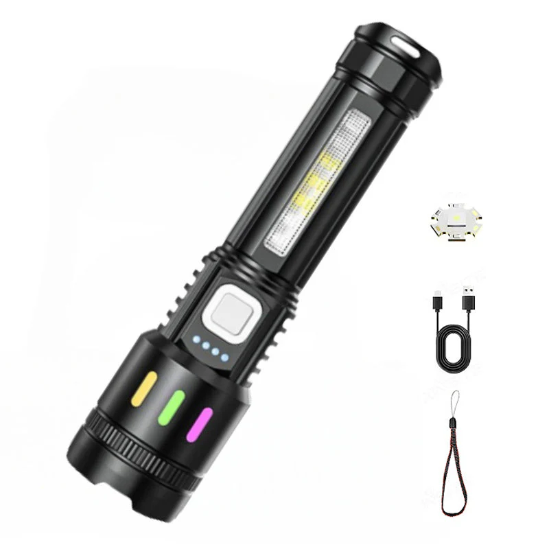 📢📢2 acheter 1 gratuit⏰Lampe de poche LED zoom multifonctionnelle avec affichage de la puissance - Image 9