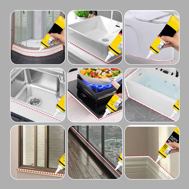 🚿 ACHETEZ 2 - RECEVEZ 1 GRATUIT ! ✨ Mastic Blanc Imperméable Multifonction - Scellant Étanche pour Joints, Rebords et Réparations 🛠️🧱 - Image 8